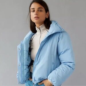 BDG Sky Blue Puffer Jacket urban Outfitters